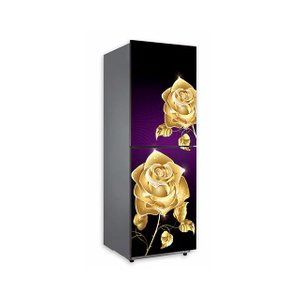 Golden Rose Flower Maroon UV-Druckglasscheibe für Kühlschrank 